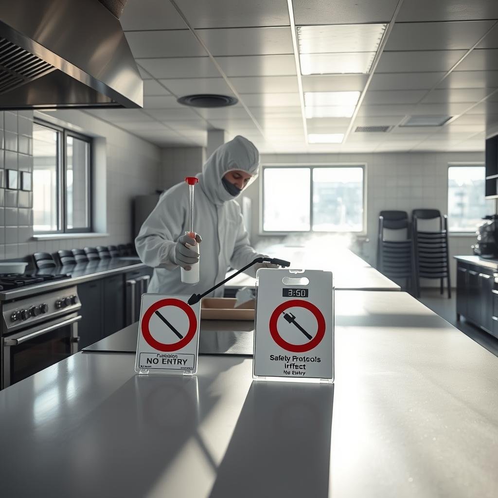 Protocolos de seguridad durante fumigación