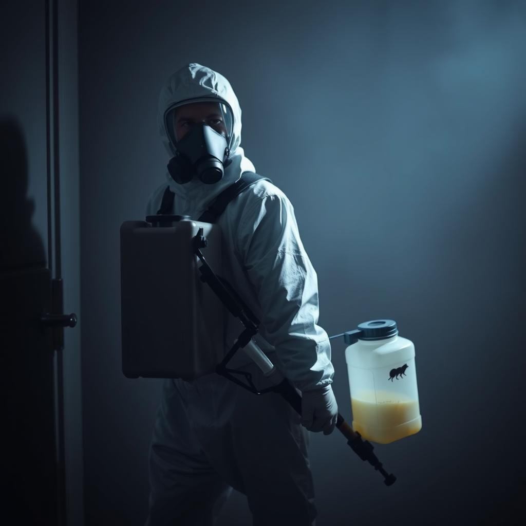 Técnica profesional de fumigación de roedores