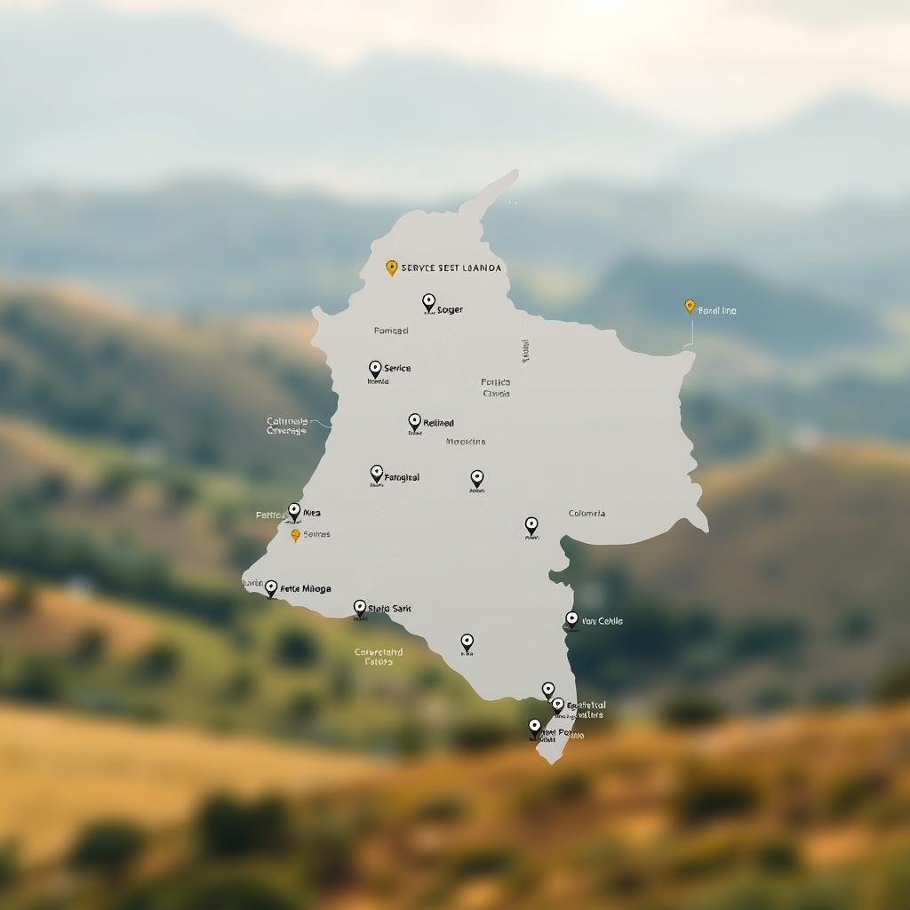 Ubicación y cobertura de servicio de control de plagas