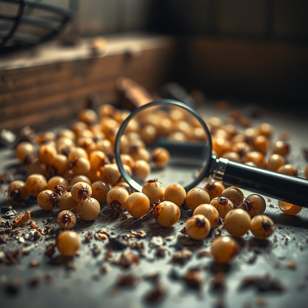 Identificación de huevos de cucarachas