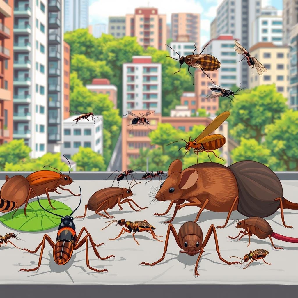 tipos de plagas urbanas comunes