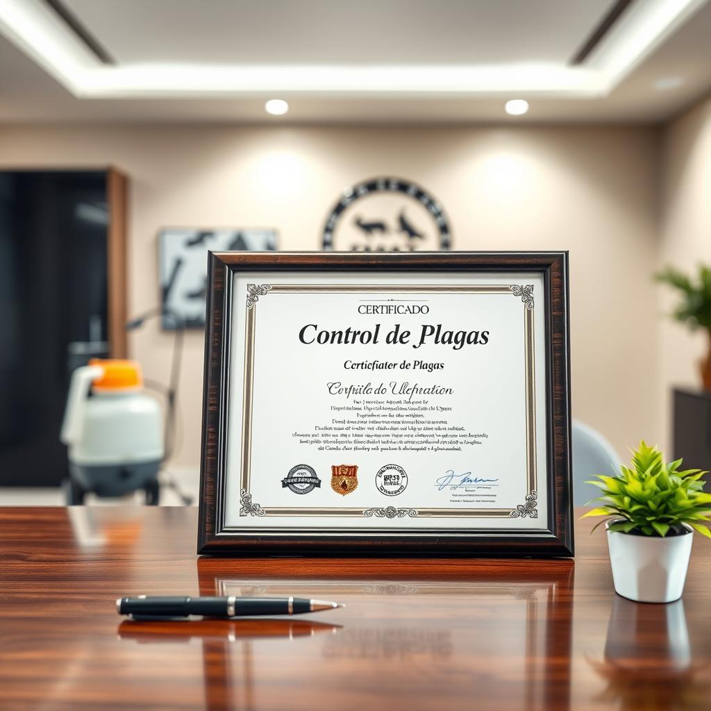 Certificado de control de plagas oficial