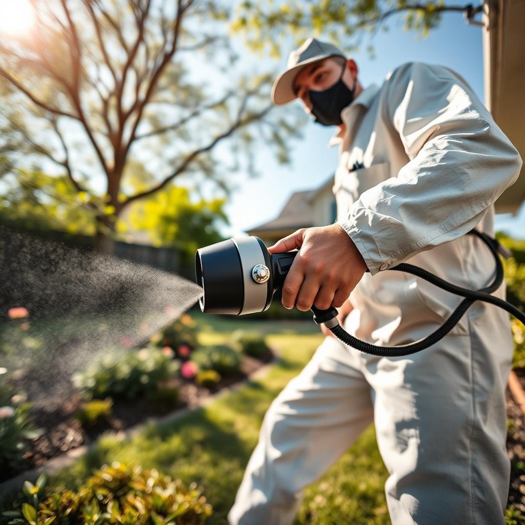 Proceso de fumigación profesional
