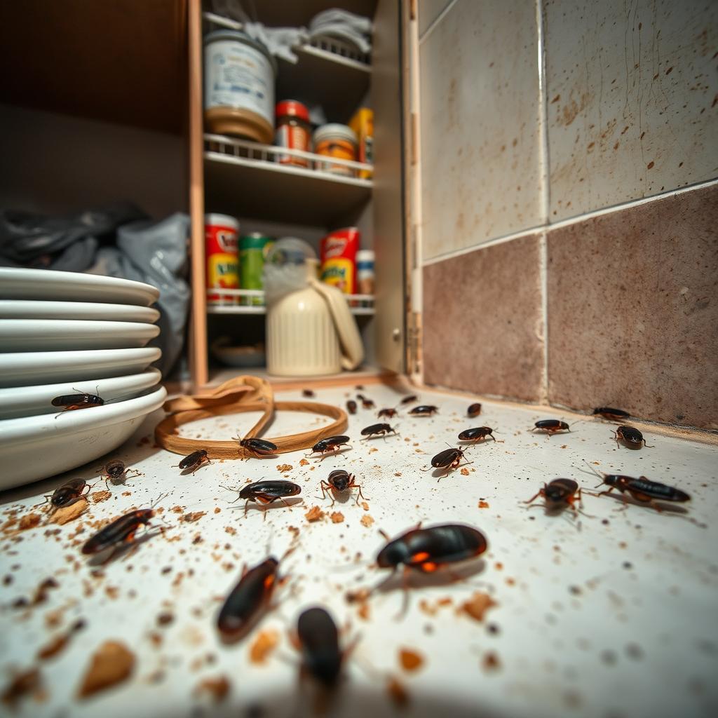señales infestación cucarachas
